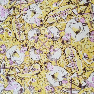 Vintage 1970s/1980s Old World Deceased Artists Novelty Print Scarf-34x34